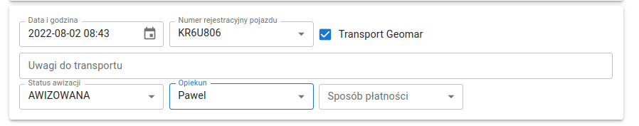Nowa awizacja button
