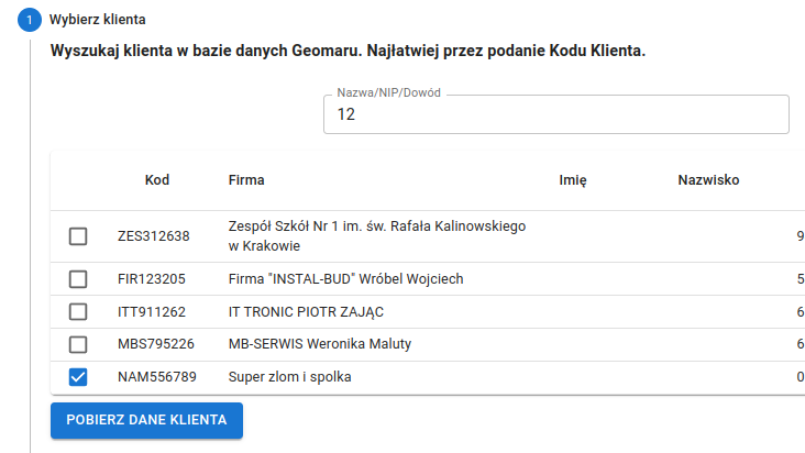 Nowa awizacja button